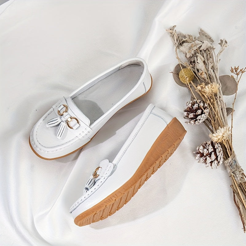 Women's Bowknot Loafers Casual Slip On Shoes