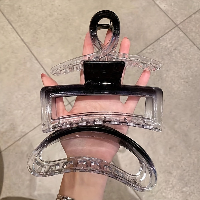 Transparent Hair Claw Gradient Shark Claw Hair Accessories