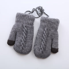 Kids Touch Screen Winter Knitted Gloves Warm Keeping