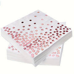 25pcs Bronzing Polka Dot Napkins Plates Cups Party Supplies