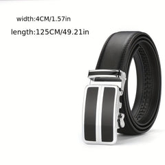 Men's Leather Belt Automatic Buckle Stylish Versatile Business Suit