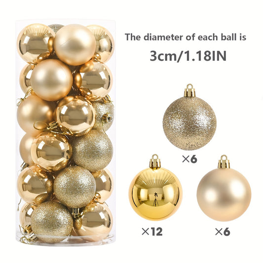 24pcs Christmas Ball Decorations Halloween Holiday Wedding Party Mall Decoration