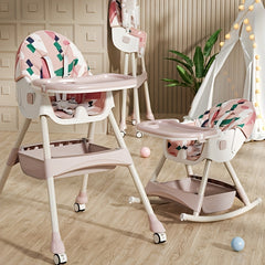 Adjustable Kids Chair with Rocker, Wheel and Reclining Function