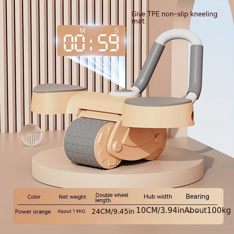 Ab Exercise Roller with Elbow Support and Timer