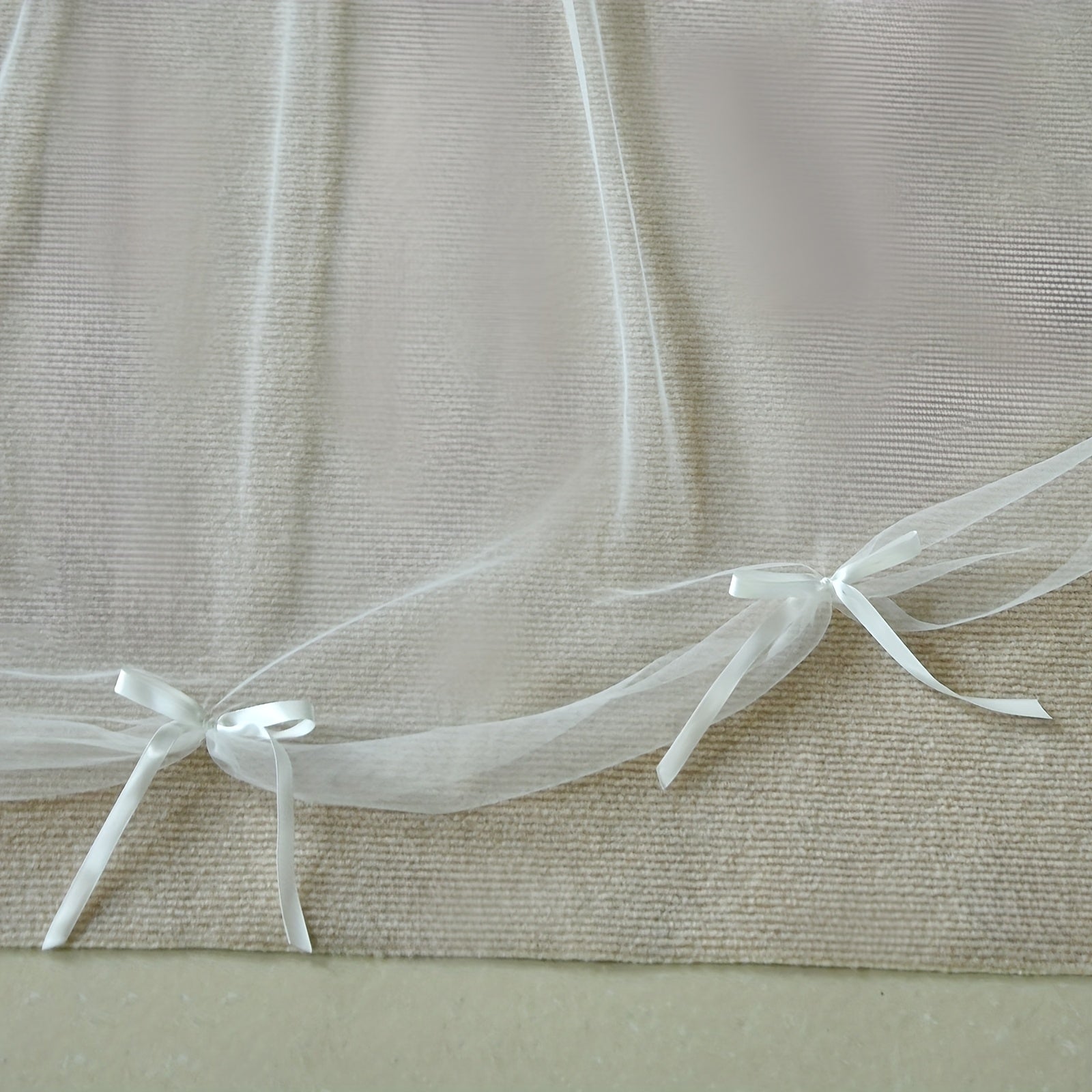 Versatile Bridal Veil with Bow for Wedding Banquets