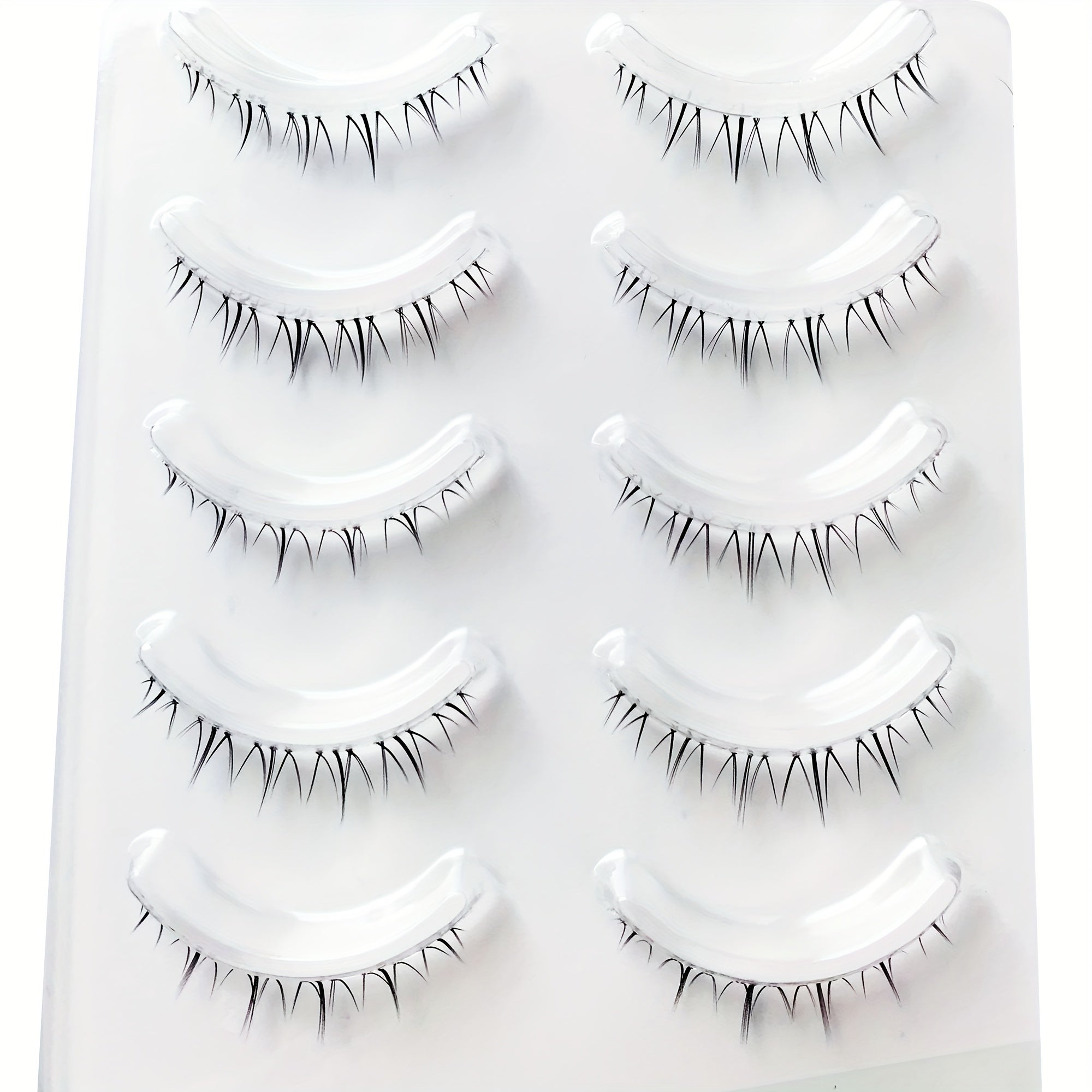 Natural Look 7mm Wispy Lash Extension Reusable False Eyelashes 5 Pairs