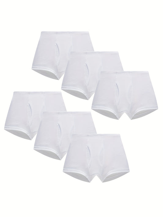 6pcs Boys Boxer Briefs Elastic Waist Pure Comfortable Underwear Kids Clothes
