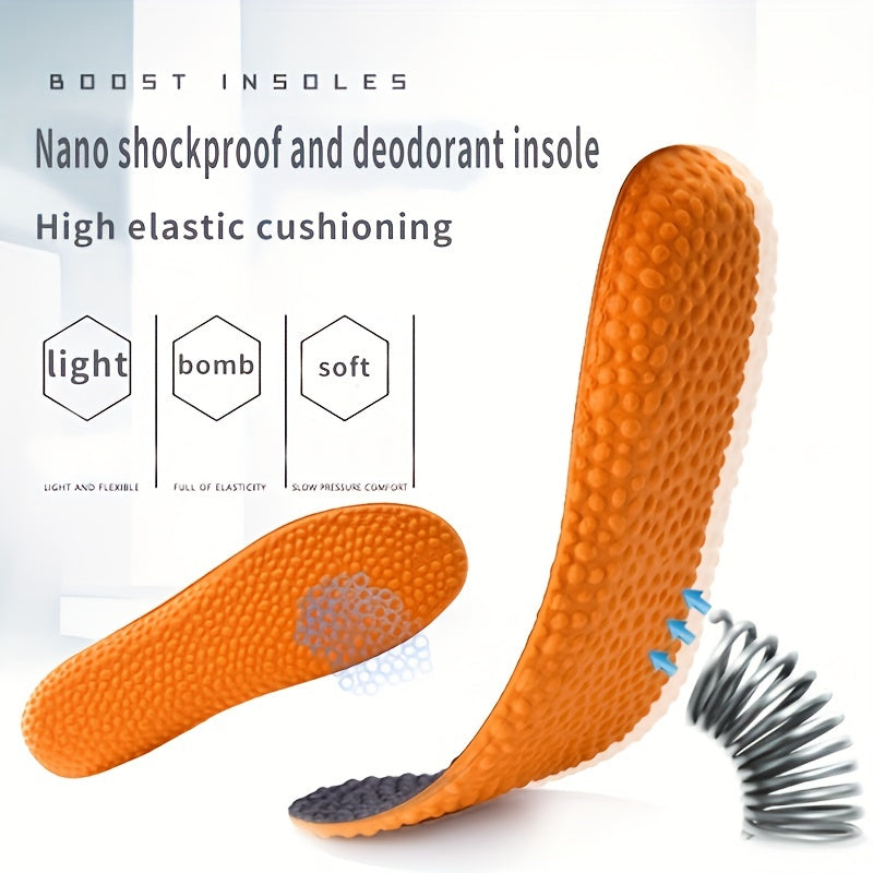 Memory Foam Sport Insoles Men Women Shoe Inserts Pad Soft Breathable Gel Cushion