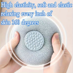 Exfoliating Shower Brush with Suction Cup Massage Bath Sponge Ball