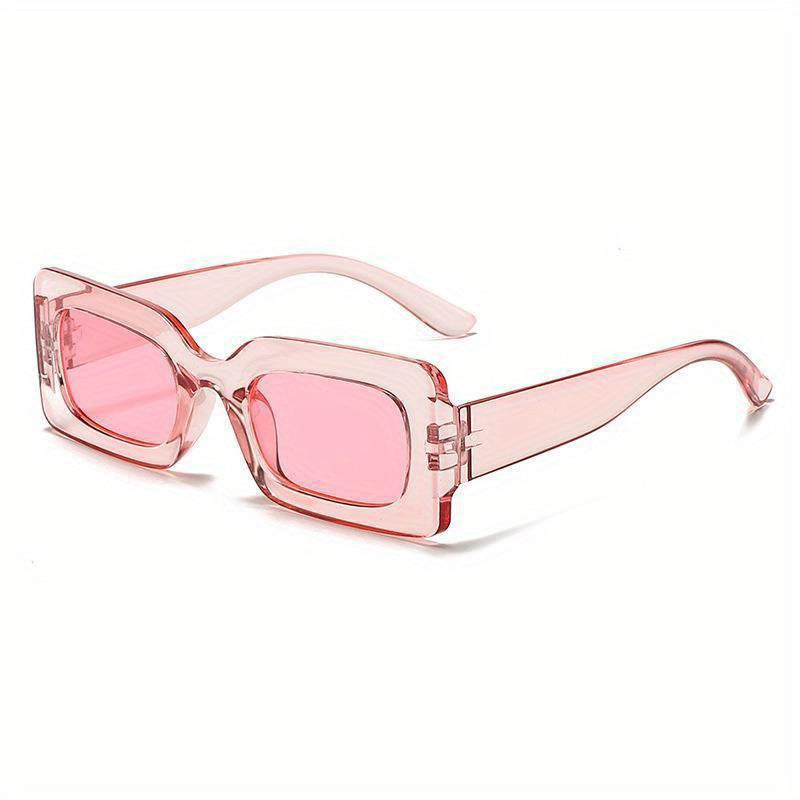 Y2K Rectangle Sunglasses UV400 Sun Shades for Beach Party