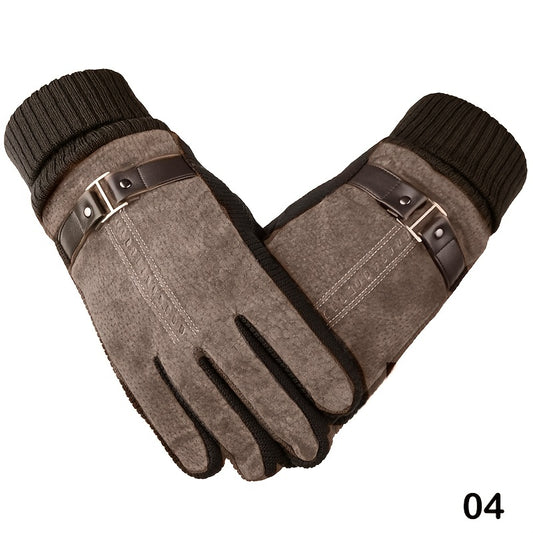 Men's Leather Cycling Motorcycle Gloves Anti skid Grip