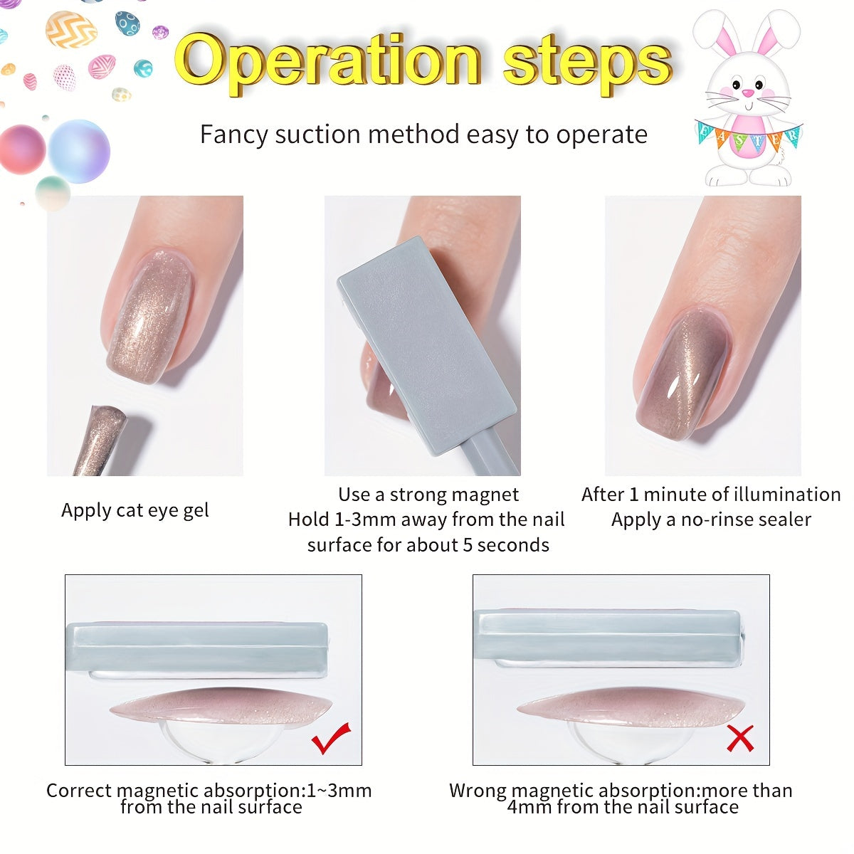 YADADA Nail Magnet Tool Cat Eye Magnet For Nails Dual Ended Magnetic Stick