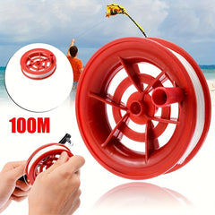 100M Flying Kite Line String With Plastic Reel Handle Winder Grip Wheel