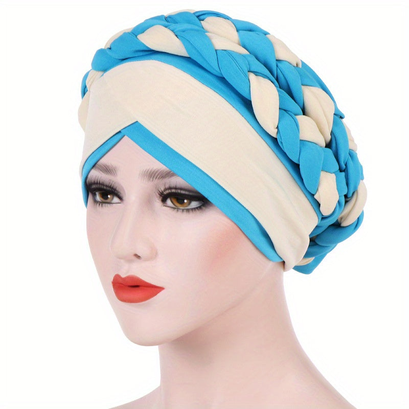 Double Layer Hijab Hat Elastic Head Wrap Lightweight Chemo Hat