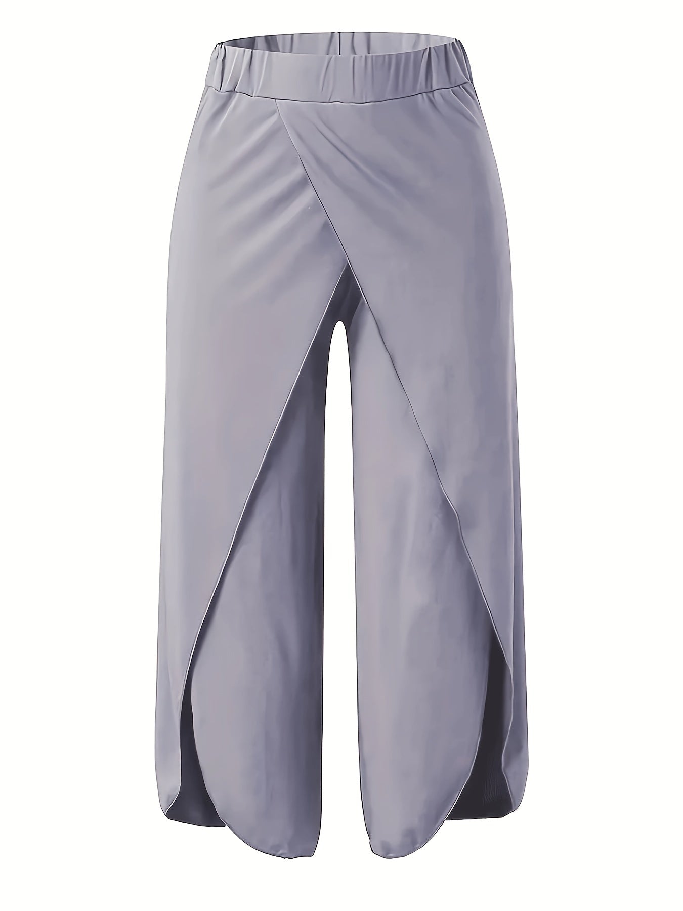 Women's Plus Solid Wide Leg Pants