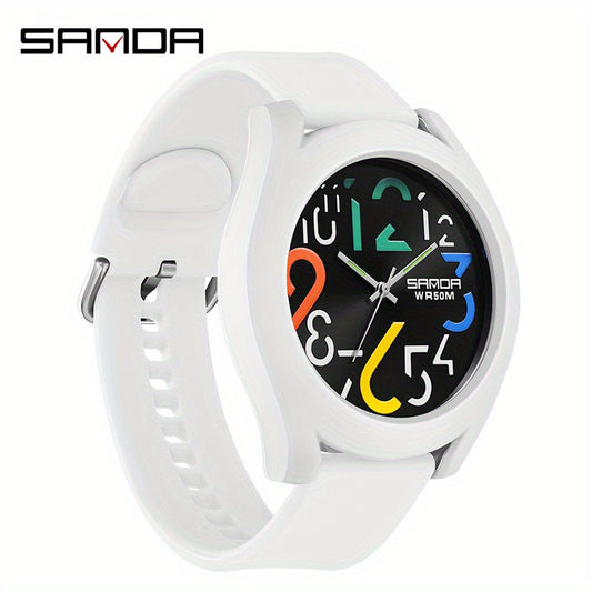Sanda Colorful Strap Waterproof Digital Quartz Watch