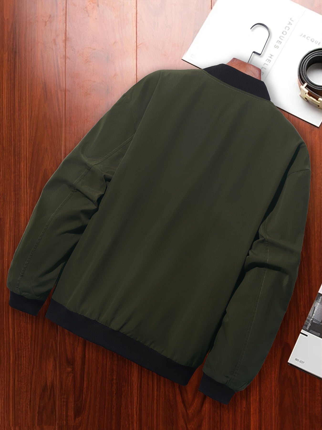 Men's Letter Print Zipper Jacket for Spring and Autumn