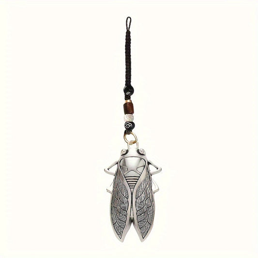 Vintage Alloy Cicada Keychain Bag Backpack Decoration Pendant