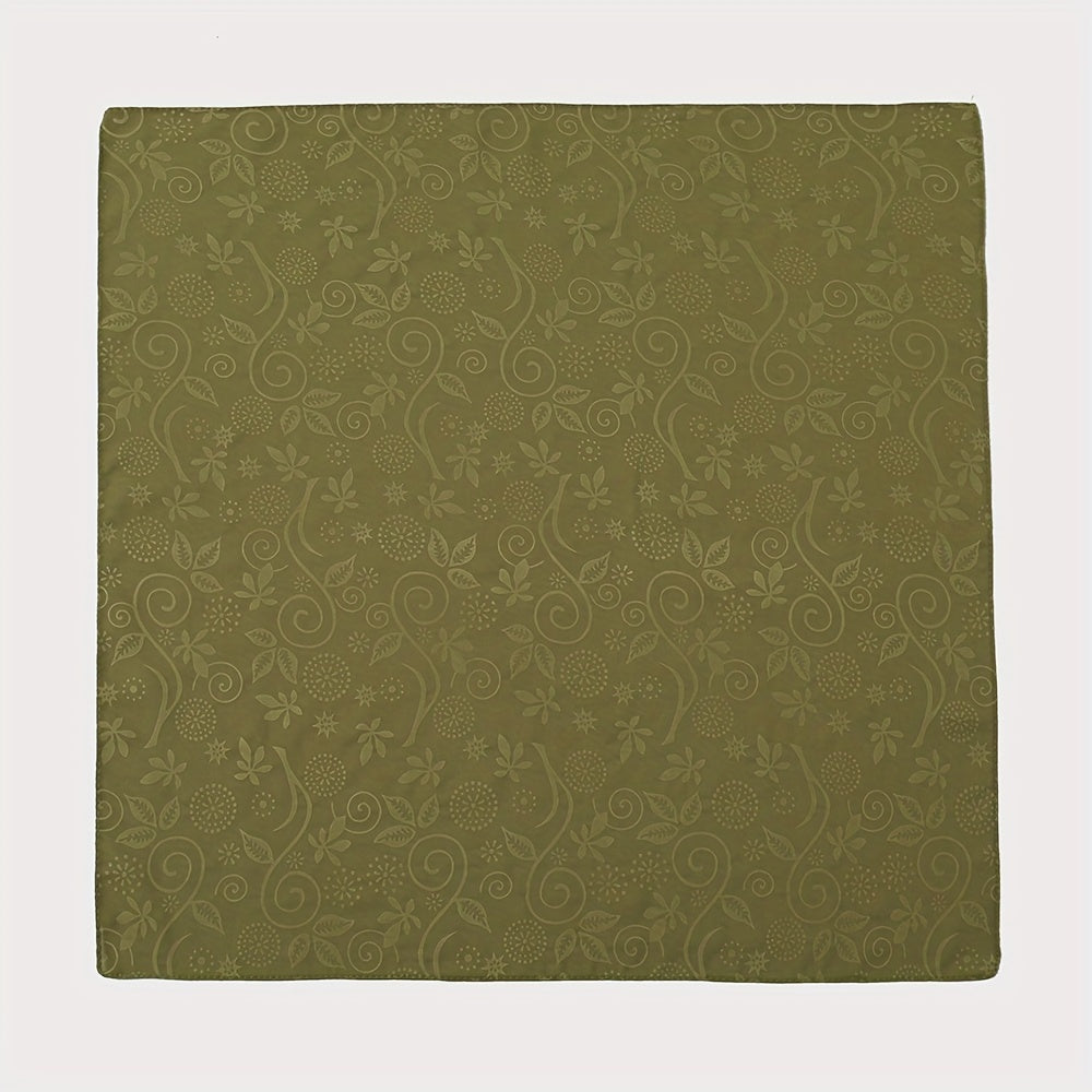Embossed Chiffon Square Scarf Solid Bandana Head Wrap Neckerchief