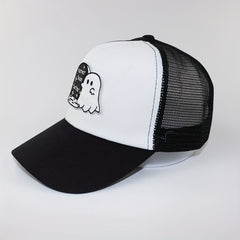 Skull Embroidery Baseball Cap Quick Drying Adjustable Snapback Mesh Back Hat