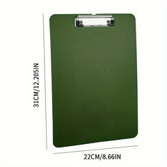 24pcs Green Clipboard Folder A4 Size Single Clip Waterproof Material