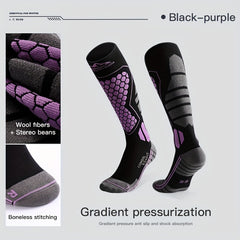 Men's Winter Ski Socks Thermal Heated Crew Socks