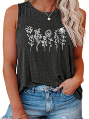  Floral Print Tank Top for Women