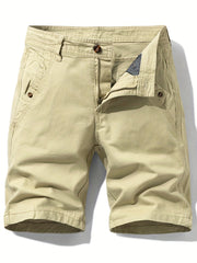 Men's Casual Cotton Cargo Shorts with Pockets for Summer