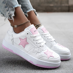 Star Pattern Board Shoes Women's Casual Anti Slip Sport Shoes