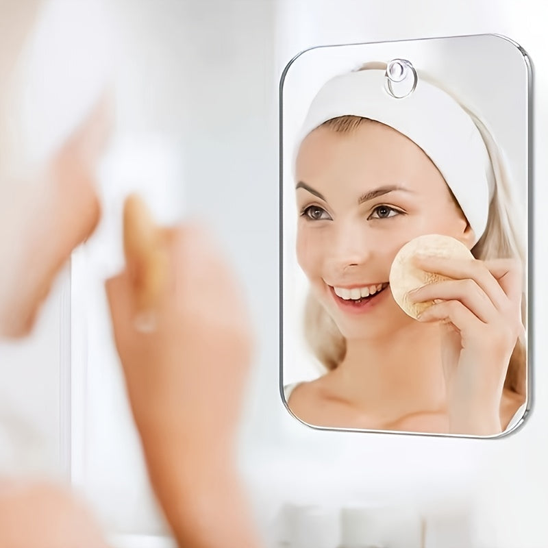 Shaving Mirror with Suction Cups for Shower Makeup Lightweight Washroom Travel