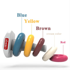 5Pcs Colourful Rings Baby Stacking Circle Stacking Toys
