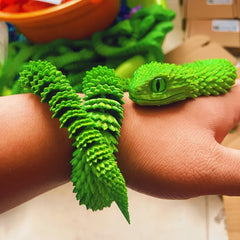 Customizable 3D Printed Snake Shaped Sculpture Desk Decor