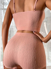 Solid Texture Bra Panty Set Full Coverage Comfortable Lingerie Women Underwe