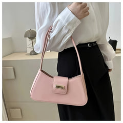 Solid Shoulder Bag Minimalist Handbag