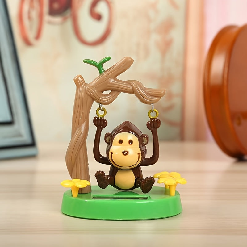 Swing Monkey Solar Car Decoration Animal Figure Head Shaking No Electri