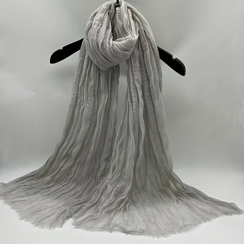 Boho Style Linen Twist Scarf for Outdoor Activity
