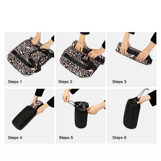 Leopard Gym Bag Waterproof Travel Overnight Men Women Dance Class