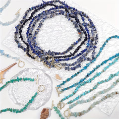 Bohemian Gem Gravel Healing Necklace for Women