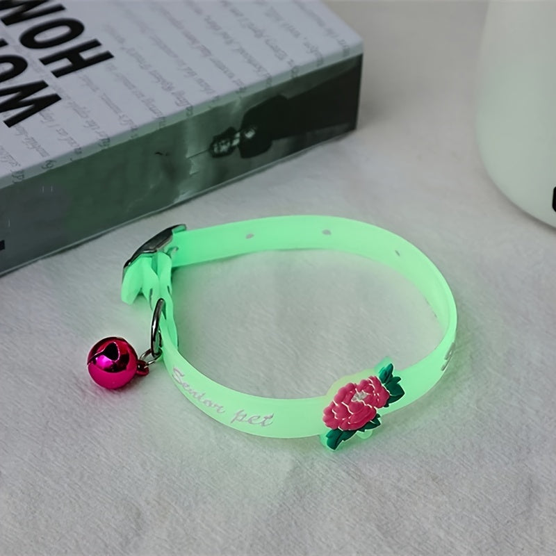 Reflective Pet Collar w/ Bell for Small Dogs/Cats