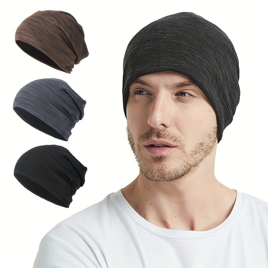 Men's Warm Knitted Ski Hat Ear Protection Winter Beanie
