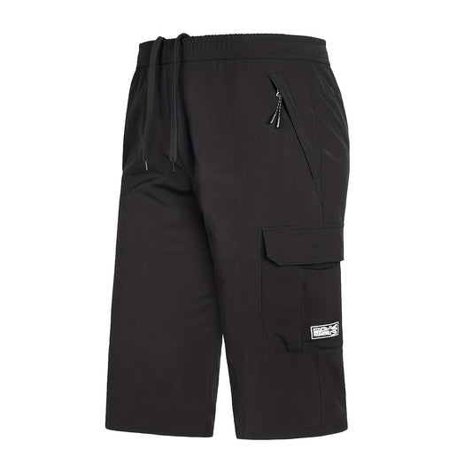 Men's Rapid Dry Pocket Cargo Shorts - Comfy Drawstring Shorts