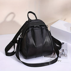 Vintage PU Leather Backpack & Purse Set
