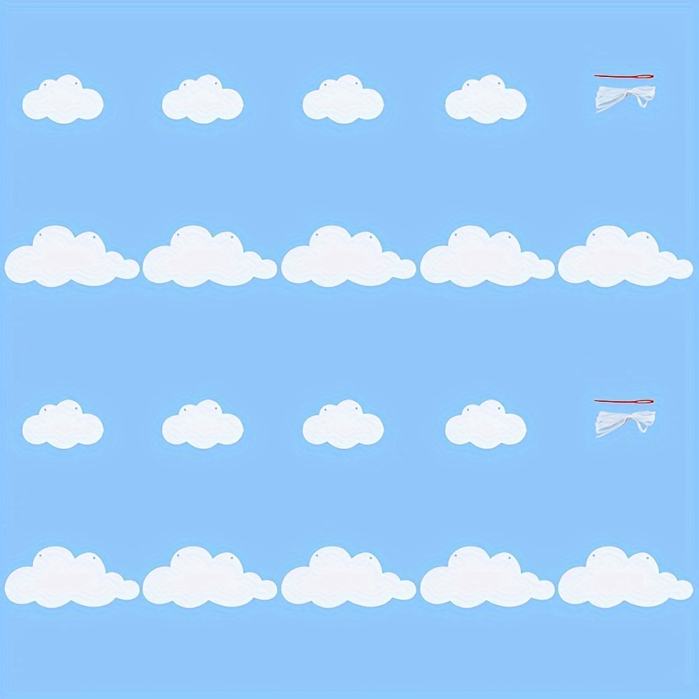 2 Pack Cloud Garland Cloud Felt Banner Cloud Wall Decor Cloud Baby Shower