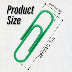 50pcs 2.54cm, 50pcs 3.3cm, 20pcs 5.08cm Large Paperclips - Various Colors