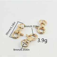 10Pcs 8mm Metal Buckle Lobster Clasps Swivel Trigger Clip Snap Hooks