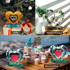 Heart Photo Frame Resin Silicone Mold Floral Art Crafts Home Decor
