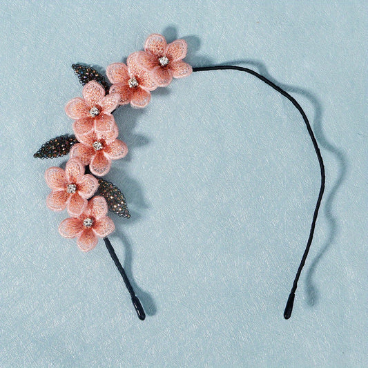 Retro Flower Head Hoop Wide Brim Headband
