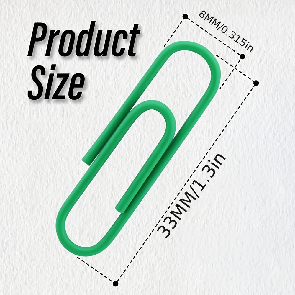 50pcs 2.54cm, 50pcs 3.3cm, 20pcs 5.08cm Large Paperclips - Various Colors