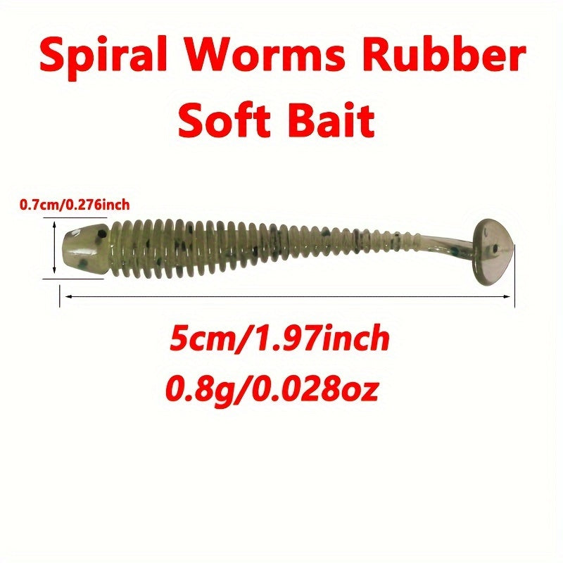 20pcs Soft Fishing Worms 0.8g Artificial Bait Swimbaits for Carp Bass