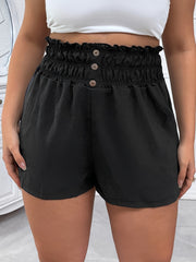  Ruched Paperbag Waist Shorts